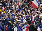 Francouztí fanouci slaví postup do finále mistrovství svta 2022.