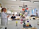Vánoní chemický stromeek byl k vidní v sokolovském chemickém centru projektu...