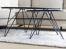 erné konferenní stolky od firmy Lino Design s kovovým podnoím jsou do rodiny...