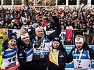 Nortí biatlonisté Tarjei Bö, Vetle Sjaastad Christiansen, Johannes Dale,...