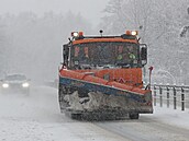 V Moravskoslezském kraji vydatně sněžilo, což komplikovalo dopravu. (11....