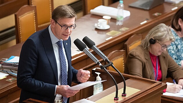 Pokračuje řádná schůze Sněmovny. Na snímku Martin Kupka. (14. prosince 2022)