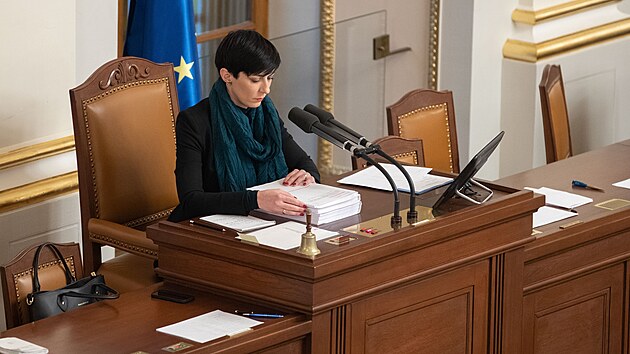 Pokračuje řádná schůze Sněmovny. Na snímku Markéta Pekarová Adamová. (14. prosince 2022)