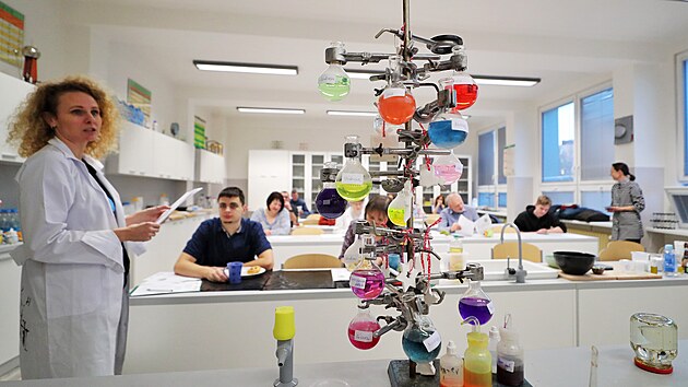 Vnon chemick stromeek byl k vidn v sokolovskm chemickm centru projektu Elixr do kol.
