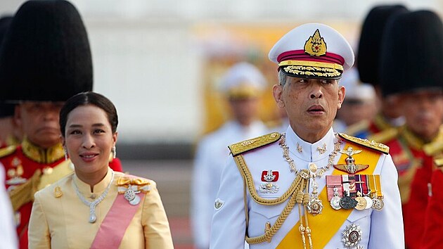 Thajsk princezna Badrakitijapcha a krl Mah Vatirlongkn (Bangkok, 6. dubna 2019)