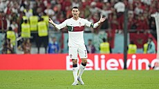 Kapitán Portugalc Cristian Ronaldo bhem tvrtfinále mistrovství svta s...