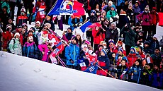 Jessica Jislová s �íslem 29 b�hem závodu s hromadným startem v Annecy.