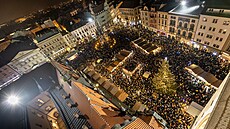 Slavnostnímu rozsvícení vánoního stromeku v Olomouci, který dostal jméno...