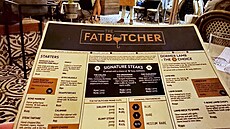 Menu jihoafrické restaurace The Fat Butcher je lehce rozpustilé.