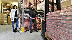 Sklad potravinové banky v Otrokovicích. (prosinec 2022)