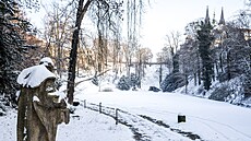 Jelení příkop na Pražském hradě je otevřený i v zimě. (15. 12. 2022)