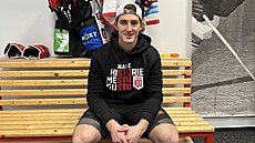 Lukáš Sedlák poprvé od návratu z NHL v pardubické kabině.