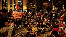 Protesty v centru Limy (13. prosince 2022)