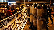 Protesty v centru Limy (13. prosince 2022)