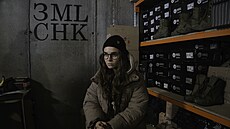 Zásobovací místnosti organizace. eny v ukrajinské armád zásobuje botami,...