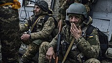 Ukrajintí vojáci v Bachmutu v Doncké oblasti (17. prosince 2022)