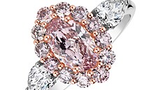 Růžový diamant se nyní prodává v Praze.