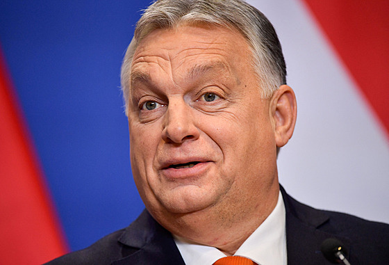 Maarský premiér Viktor Orbán na tiskové konferenci (21. prosince 2022)