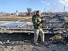 Reportér Tomá� Kola�ík v ukrajinském Bachmutu