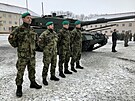 Vojáci v Páslavicích pevzali první tank Leopard 2A4, které esko získalo...