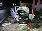 Nehoda osobního vozu a dodávky s peivem u Olenice na Rychnovsku (23. prosince...