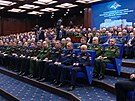 Ruský prezident Vladimir Putin promluvil k armádním pikám. (21. prosince 2022)