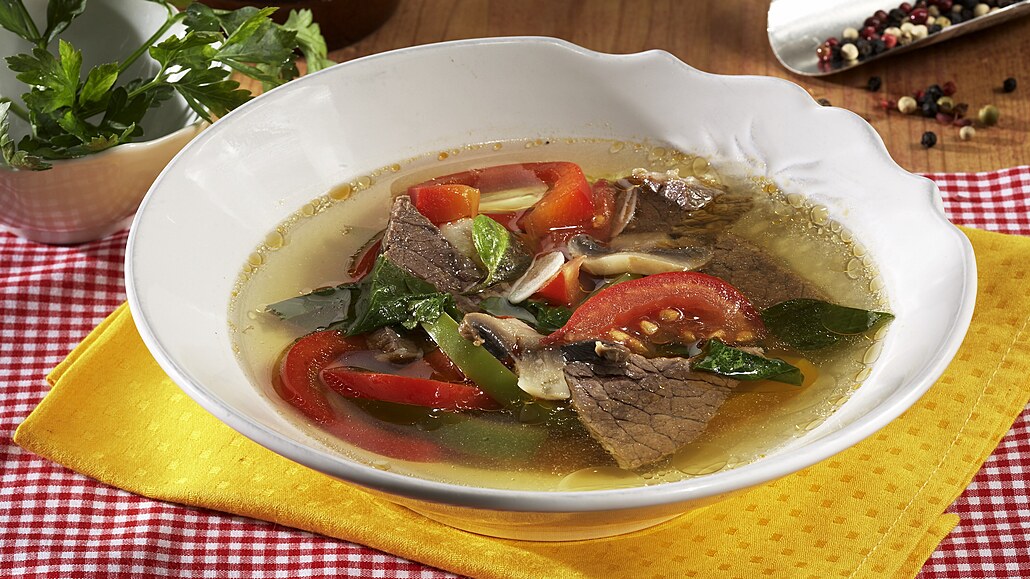 Pikantní hovzí polévka