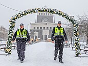 Strá�níci z Prahy 3 hlídají i váno�ní trhy.