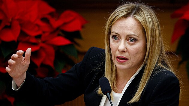 Italská premiérka Giorgia Meloniová (29. prosince 2022)