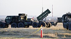 Systém protivzdušné obrany Patriot na letišti v polském Řešově (25. května 2022)