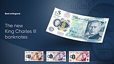 Nová bankovka s králem Karlem III. (20. prosince 2022)