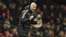 Trenér Manchesteru United Erik Ten Hag p�i utkání Premier League proti...