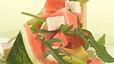 Melounov� sal�t s rukolou a feta s�rem