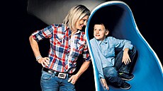 Barbora �potáková a její syn Janek