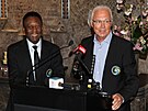 Pelé a Franz Beckenbauer pi návtv New Yorku v roce 2015.