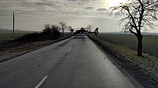 Mezi N�m�icemi nad Hanou a Vý�ovicemi na Prost�jovsku se st�etl traktor, který...