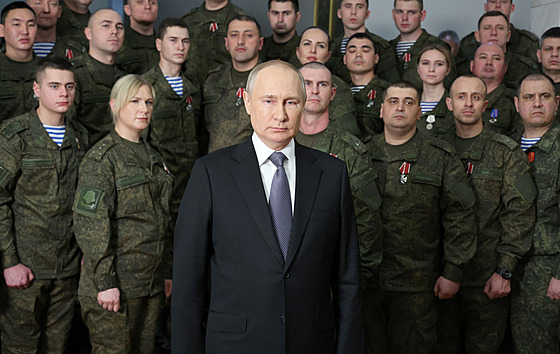 Novoroní projev Vladimira Putina byl podle Kremlu natoen pi návtv Jiního...