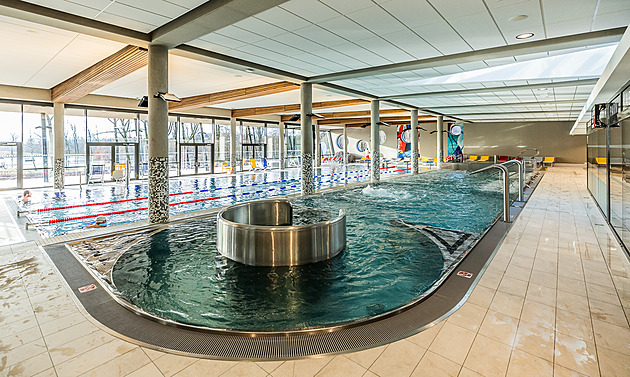 Nové akvacentrum se temi bazény ve Vrchlabí (3. ledna 2023)