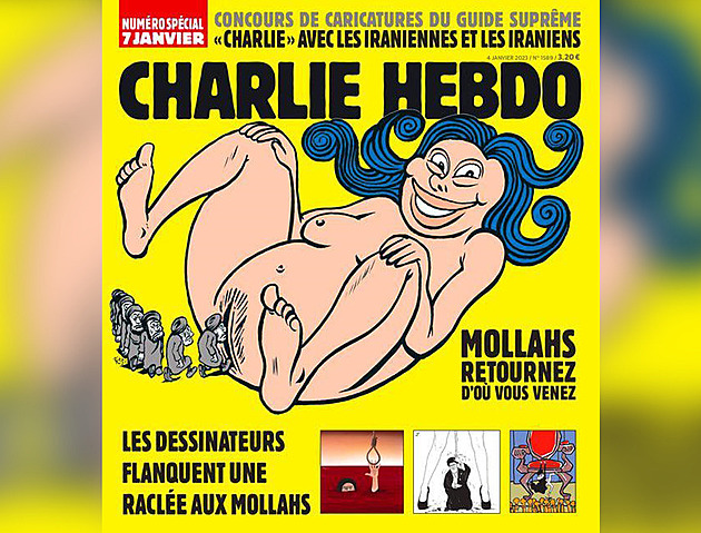 Charlie Hebdo strčil vůdce Íránu do vagíny. Teherán zavřel Francouzům institut