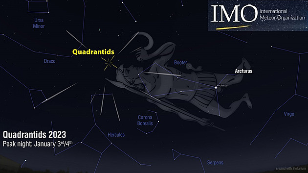 Ve středu nad ránem čekejte vrchol prvního letošního meteorického roje