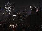 Silvestrovské oslavy a p�íchod nového roku v Praze. (31. prosince 2022/1. ledna...