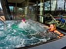 Nov akvacentrum se temi bazny ve Vrchlab (3. ledna 2023)