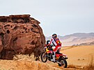 Australský motocyklista Daniel Sanders bhem tetí etapy Rallye Dakar.