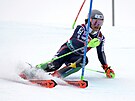 Norský lya Lucas Braathen pi závodu Svtového poháru ve výcarském...