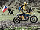 eský motocyklista Martin Michek ve druhé etap Dakaru
