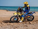 Motocyklový závodník Martin Michek bhem Rallye Dakar