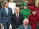 Princ Harry, princ William, vévodkyn Meghan, princ Charles a vévodkyn Kate...