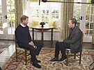 Princ Harry a Tom Bradby bhem rozhovoru pro ITV (2023)