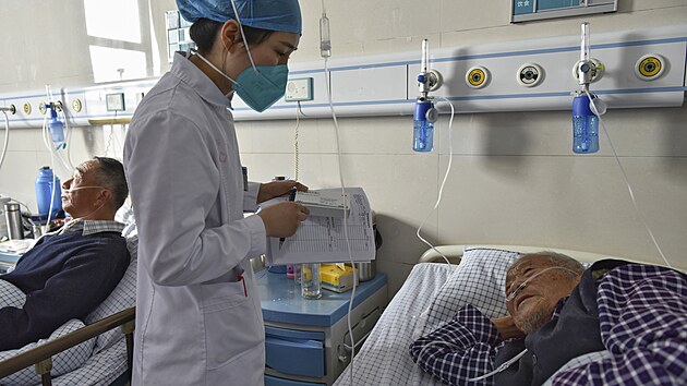 Pacienti na covidovm oddlen v nsk nemocnici (4. ledna 2023)