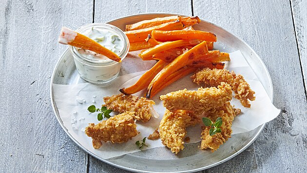 Mrkvov� hranolky s k�upav�m ku�etem